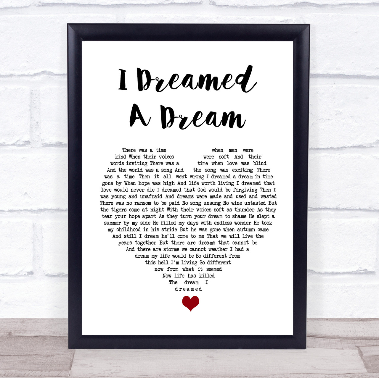 Les Misérables I Dreamed A Dream White Heart Song Lyric Quote