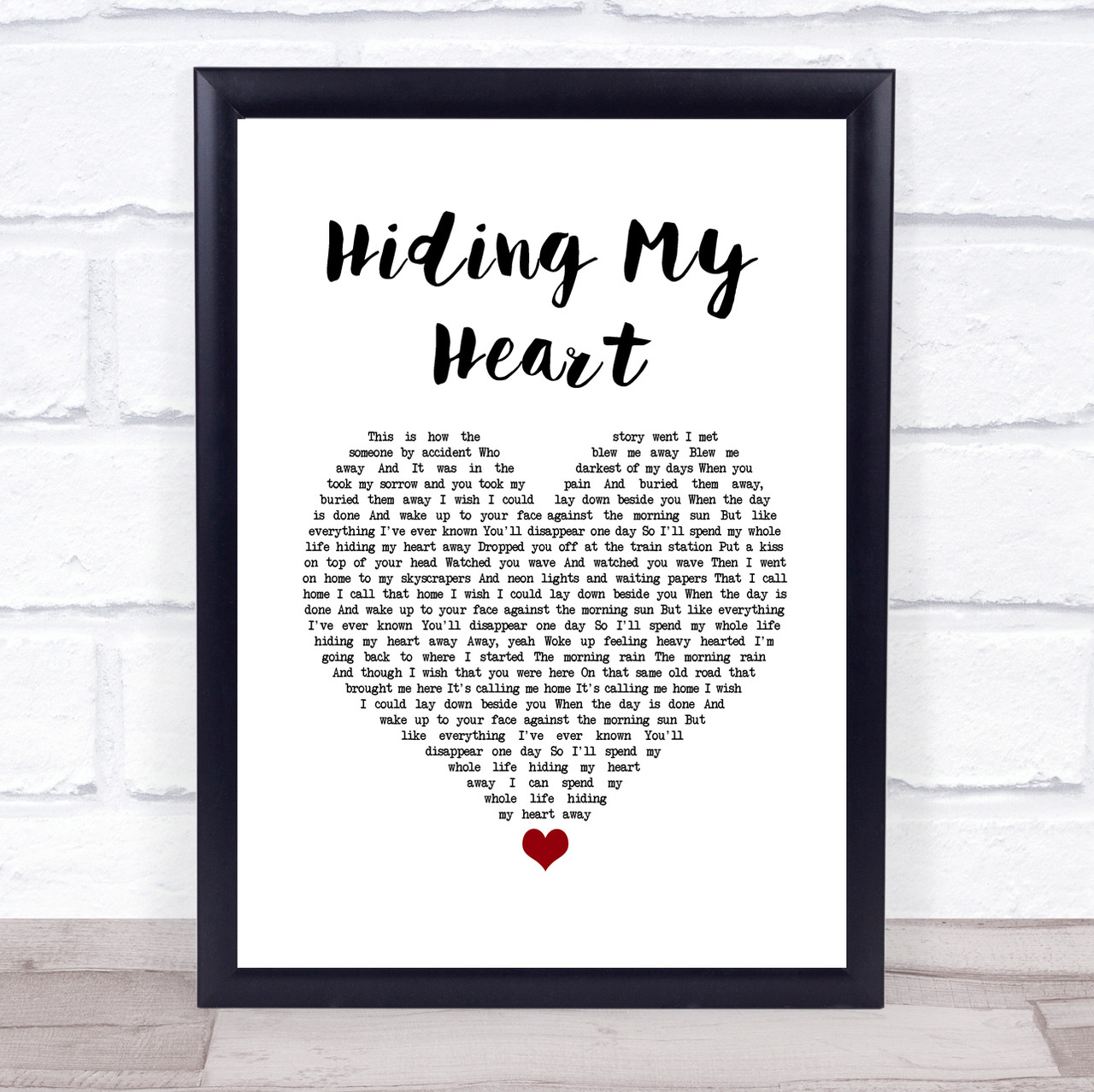 Adele Hiding My Heart White Heart Song Lyric Quote Music Poster