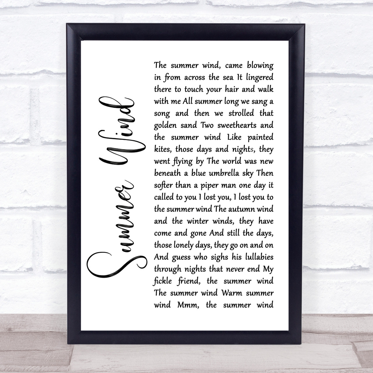 Neil Diamond Something Blue Script Heart Song Lyric Print - Song Lyric ...