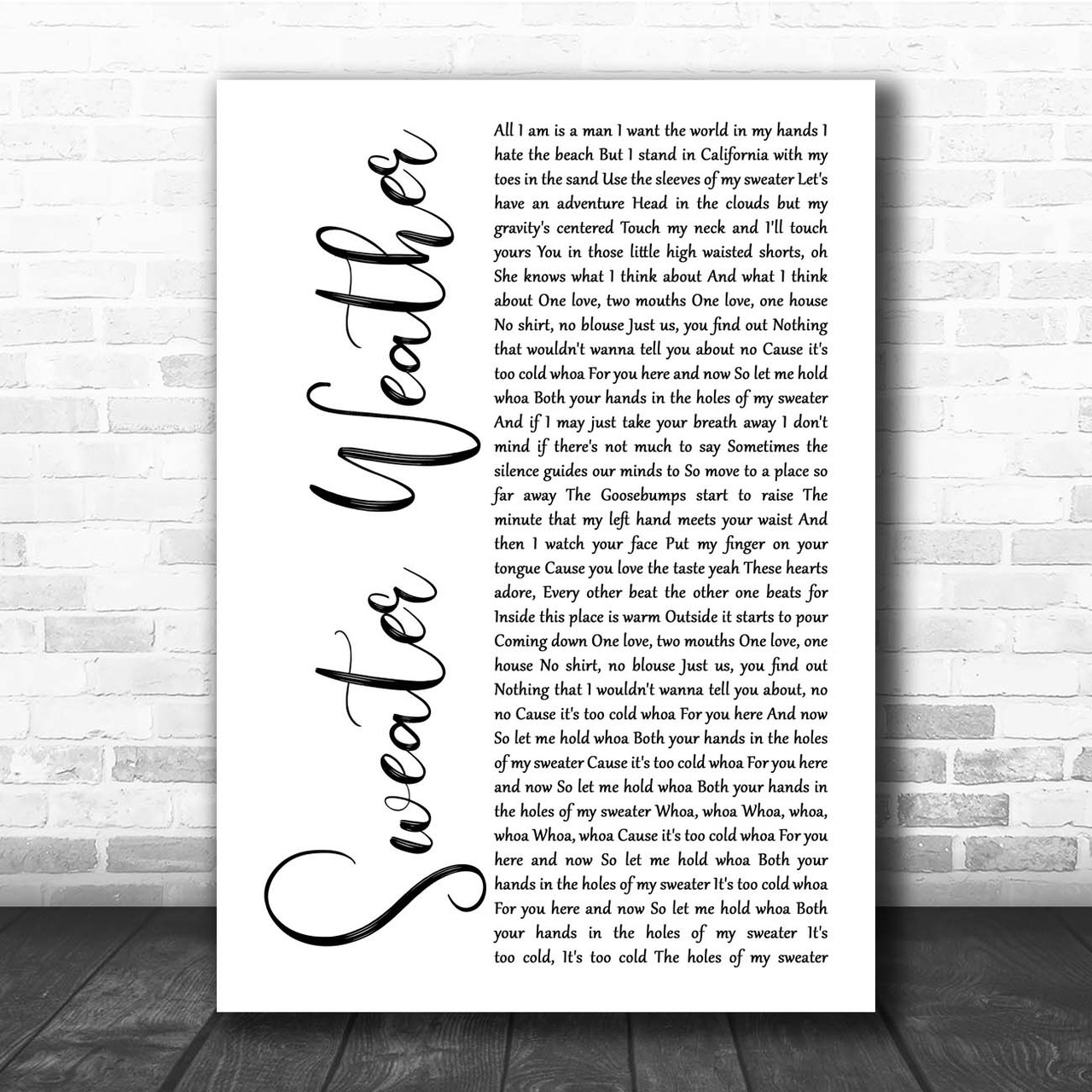 the neighbourhood inspired song lyric print Sticker for Sale by