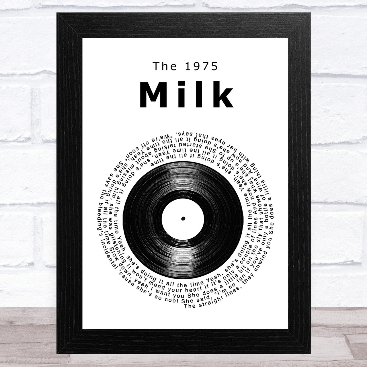 The 1975 Milk Vinyl Record Song Lyric Music Art Print - Song