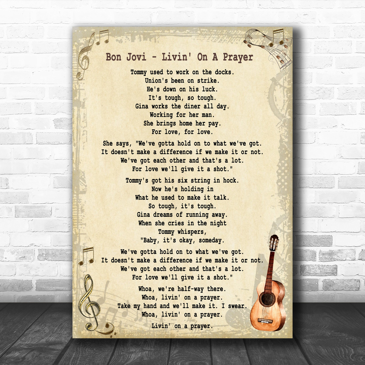 Love Song Lyrics for:Every Word Was A Piece Of My Heart-Bon Jovi