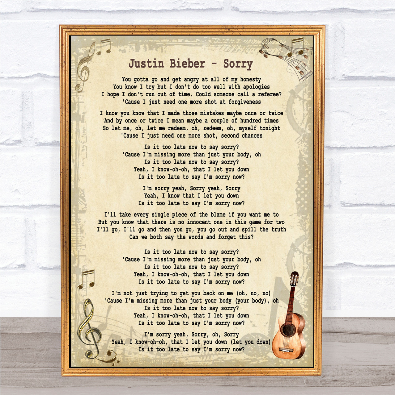 Song Worksheet: Sorry by Justin Bieber