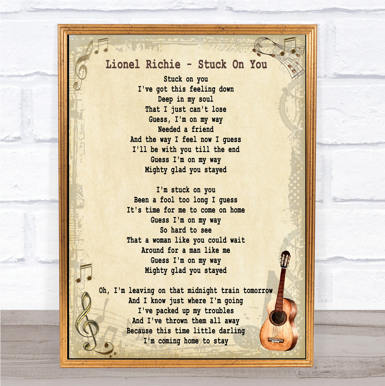 Stuck on You Lyrics, Stuck on You Till The End of Time, Valentines Day  Special Gift,  Art Print for Sale by graphic-genie
