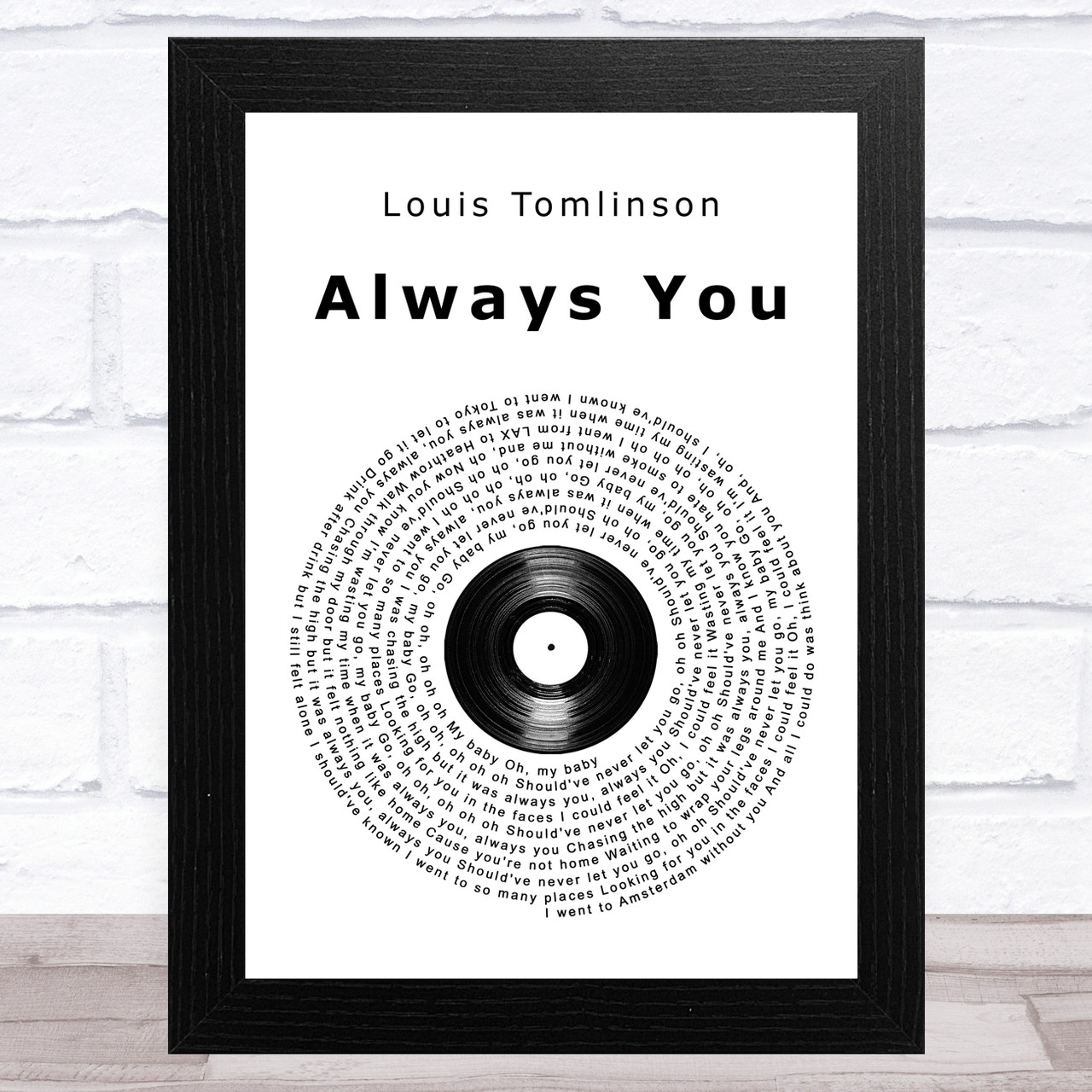 Louis Tomlinson Vinyl Record Art 