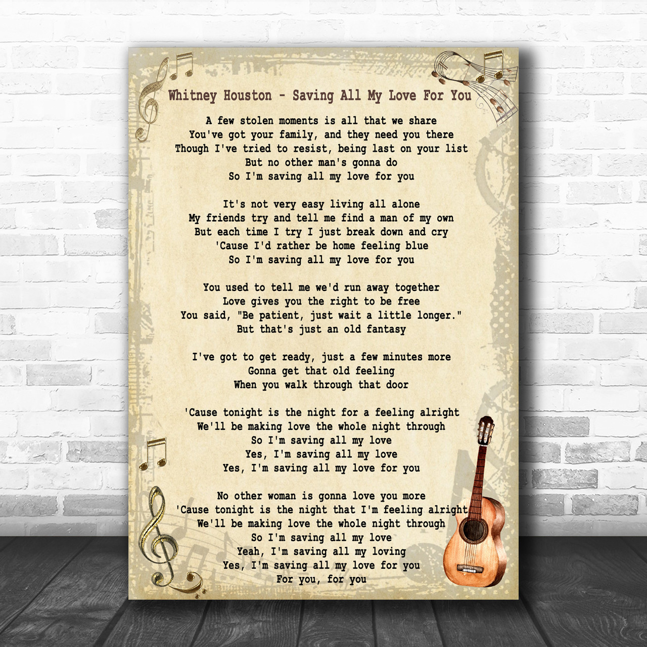 I'm Every Woman - Song Lyrics Print –