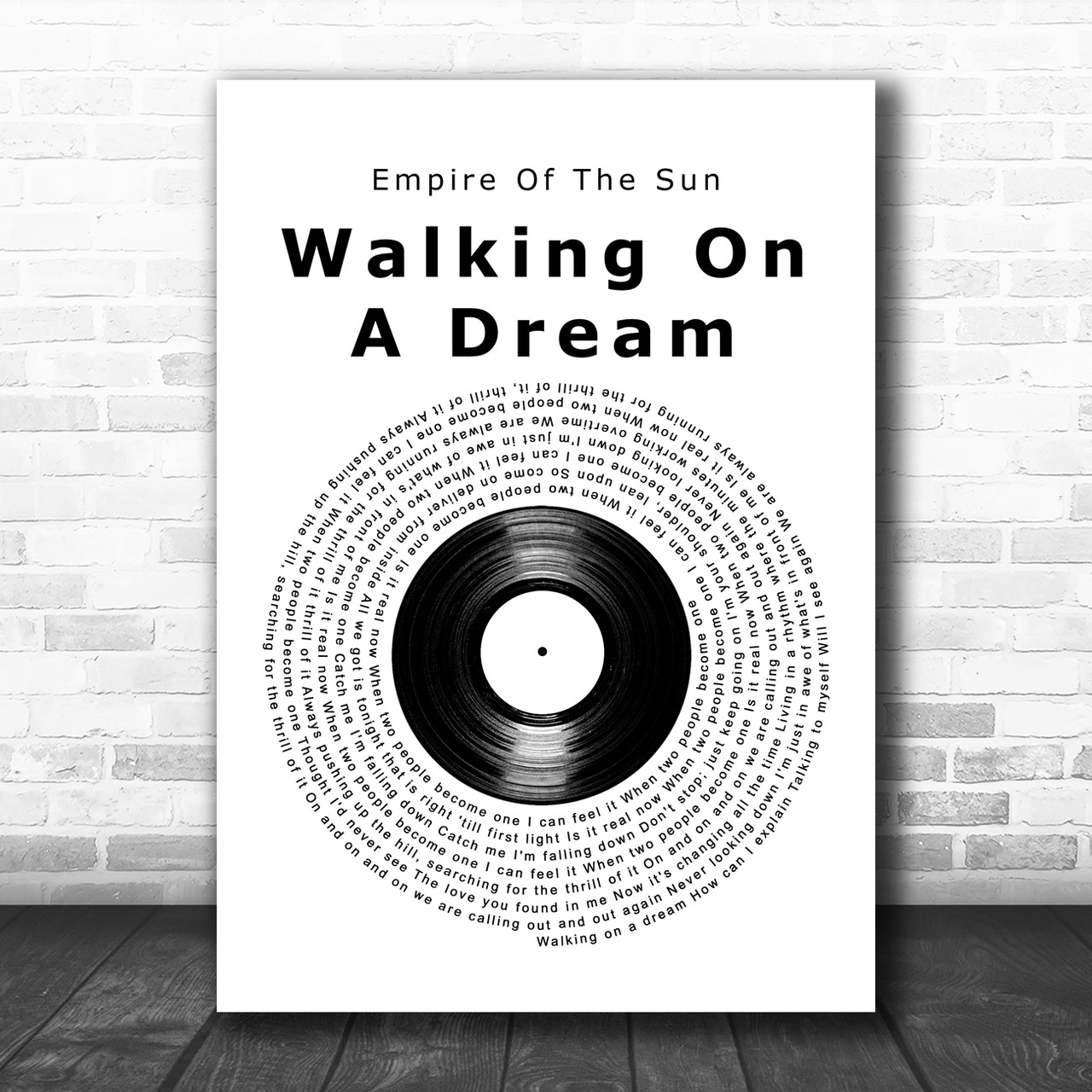 volgorde been Voorwaardelijk Empire Of The Sun Walking On A Dream Vinyl Record Decorative Wall Art Gift  Song Lyric Print - Song Lyric Designs
