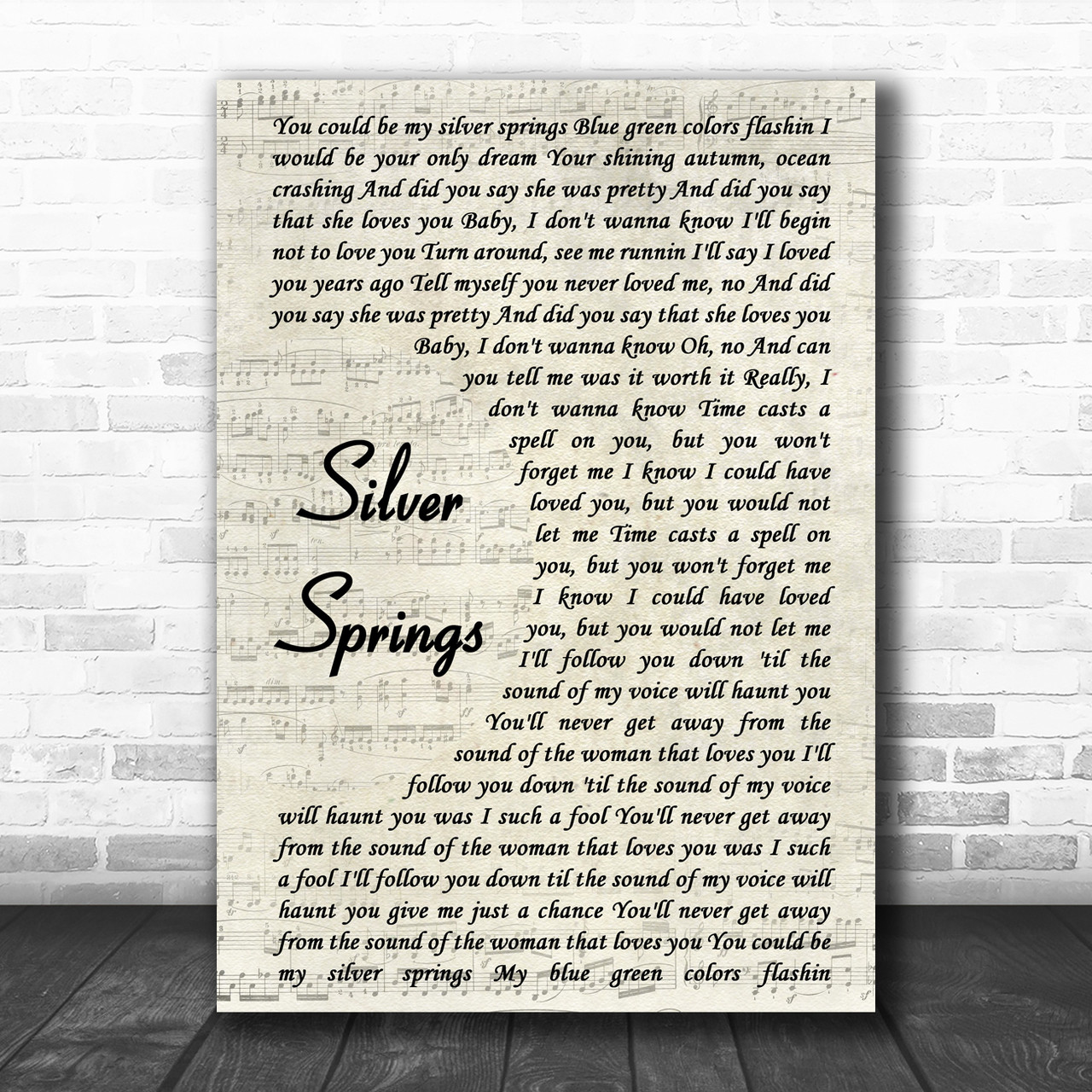 Fleetwood Mac Big Love Song Lyric Vintage Quote Print