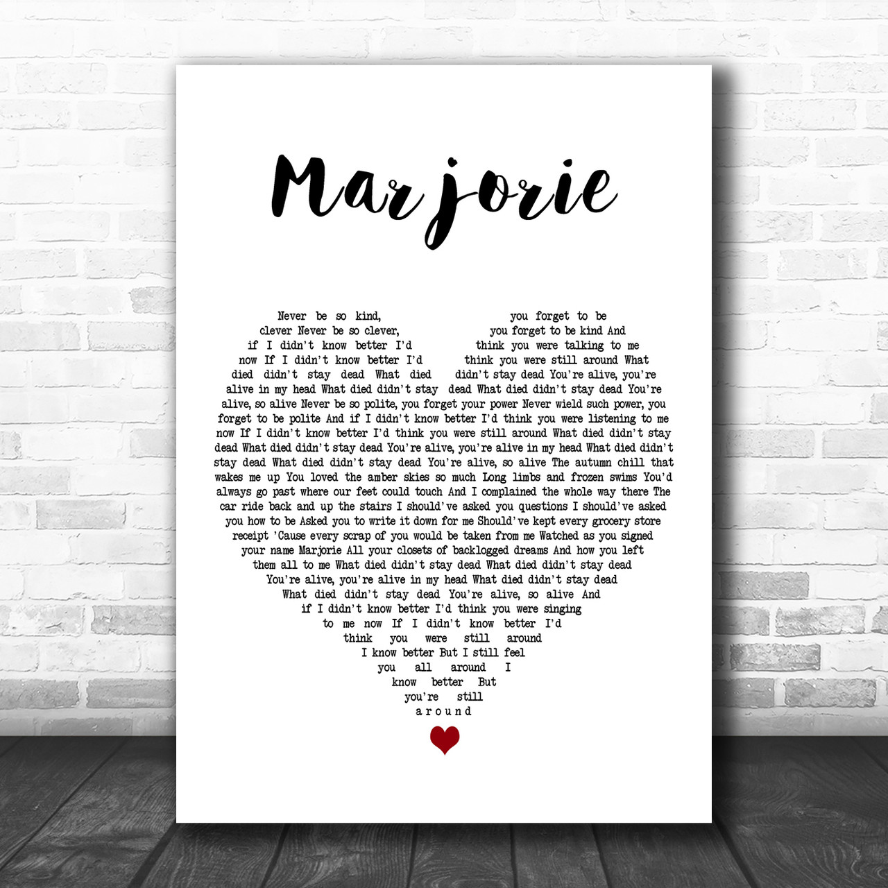 Taylor Swift Marjorie Lyrics Poster, Evermore, Wall Art, Print