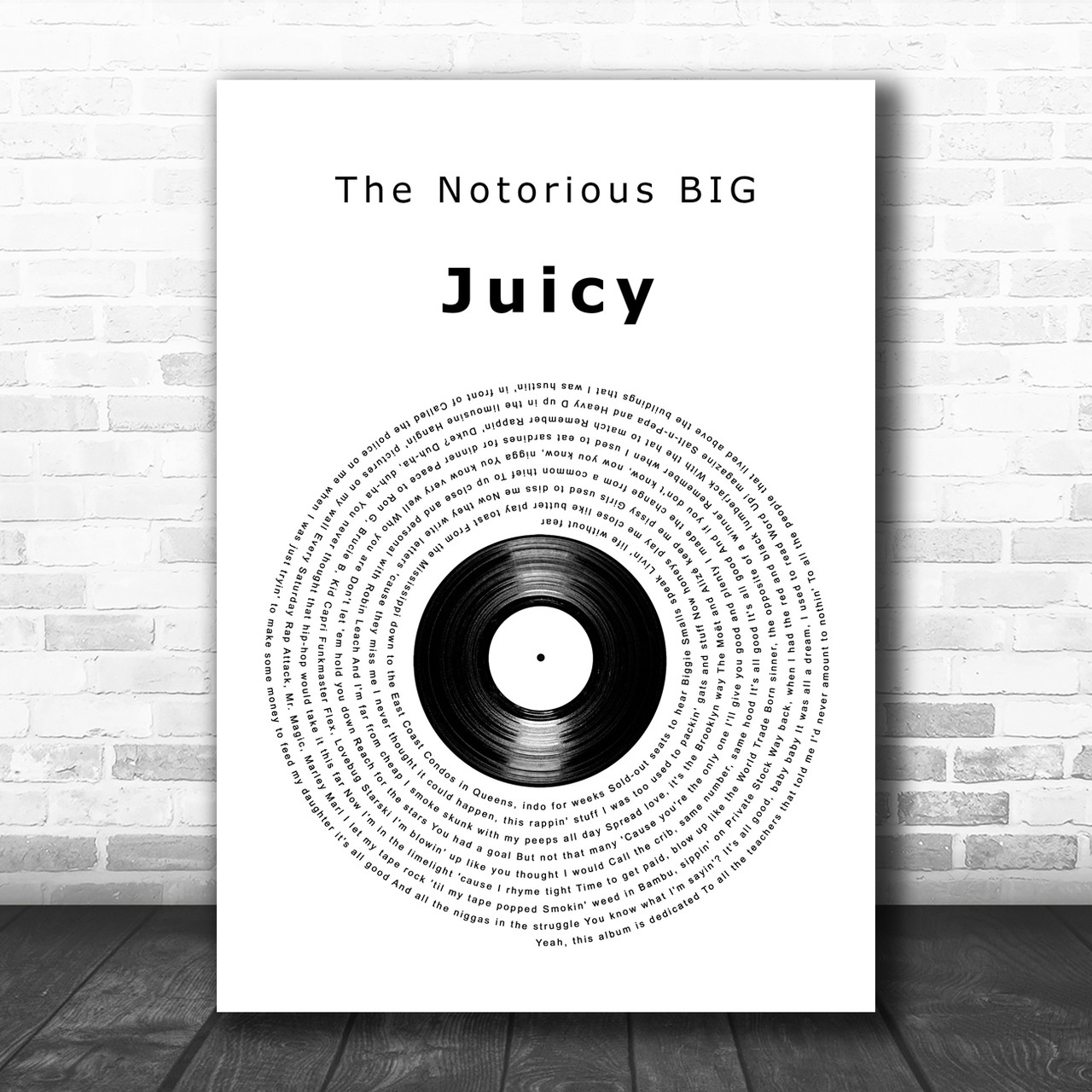 Hip Hop Legend Biggie Smalls Music Art Ready to Hang Wall Art 