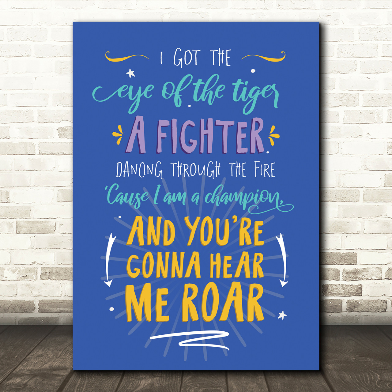 Katy Perry Roar Grey Heart Song Lyric Quote Music Print - Song