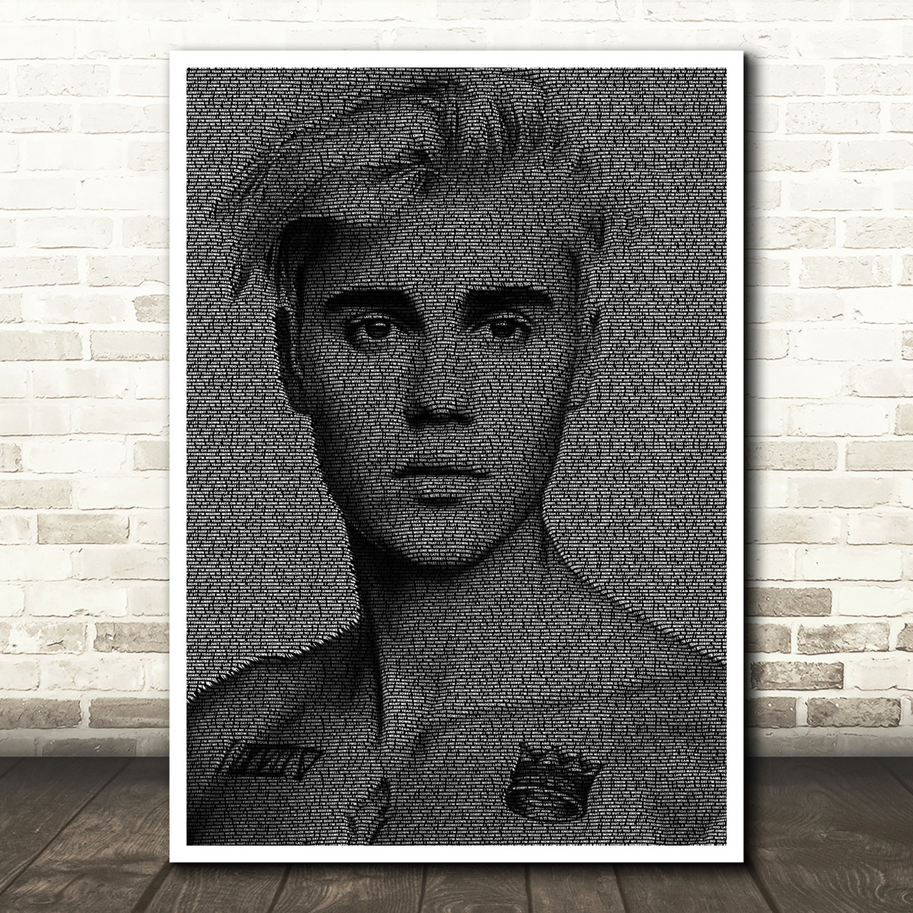 Justin Bieber Sorry Face s Music Song Lyric Wall Art Print - Song Lyric  Designs