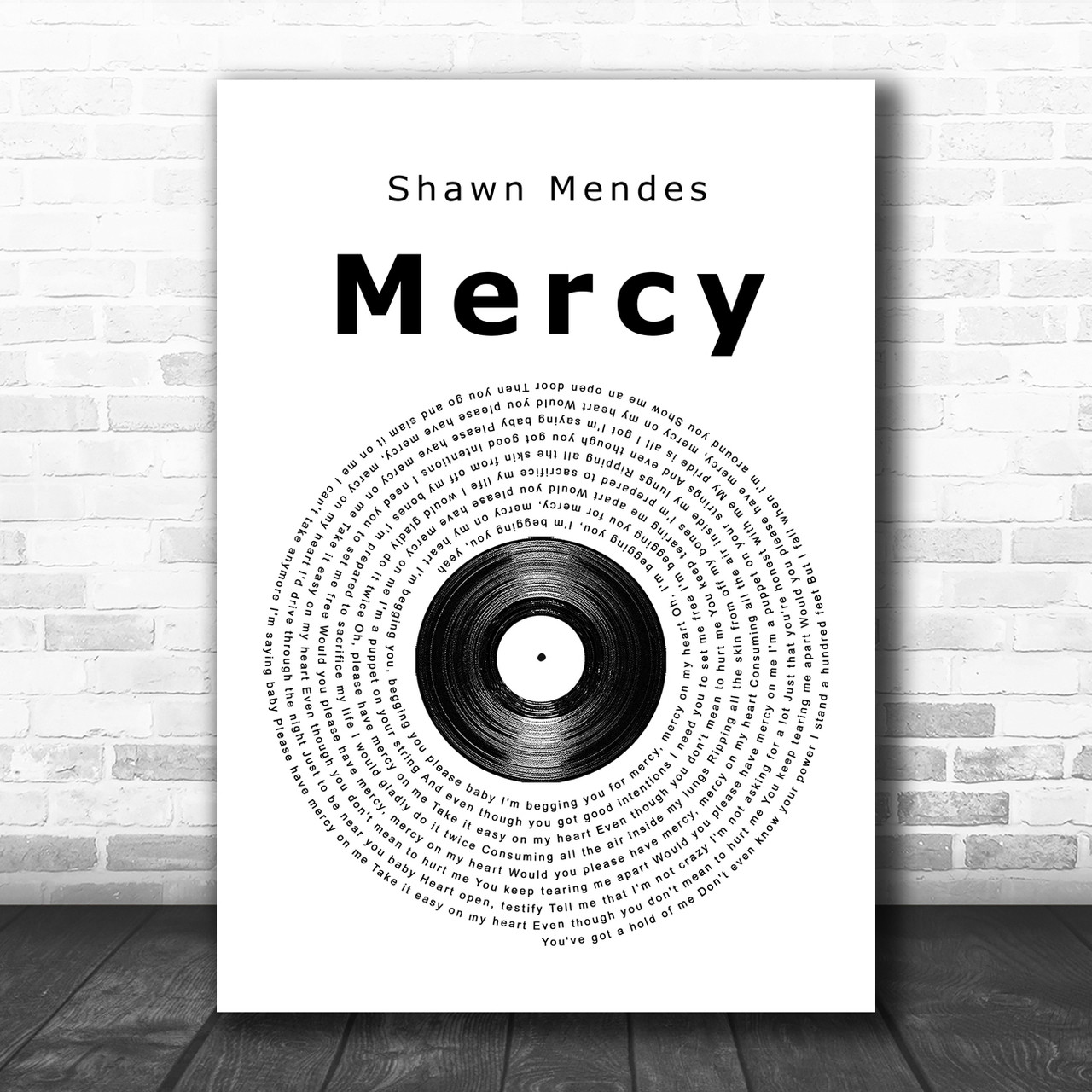 Shawn Mendes Song Lyrics Canvas Prints for Sale