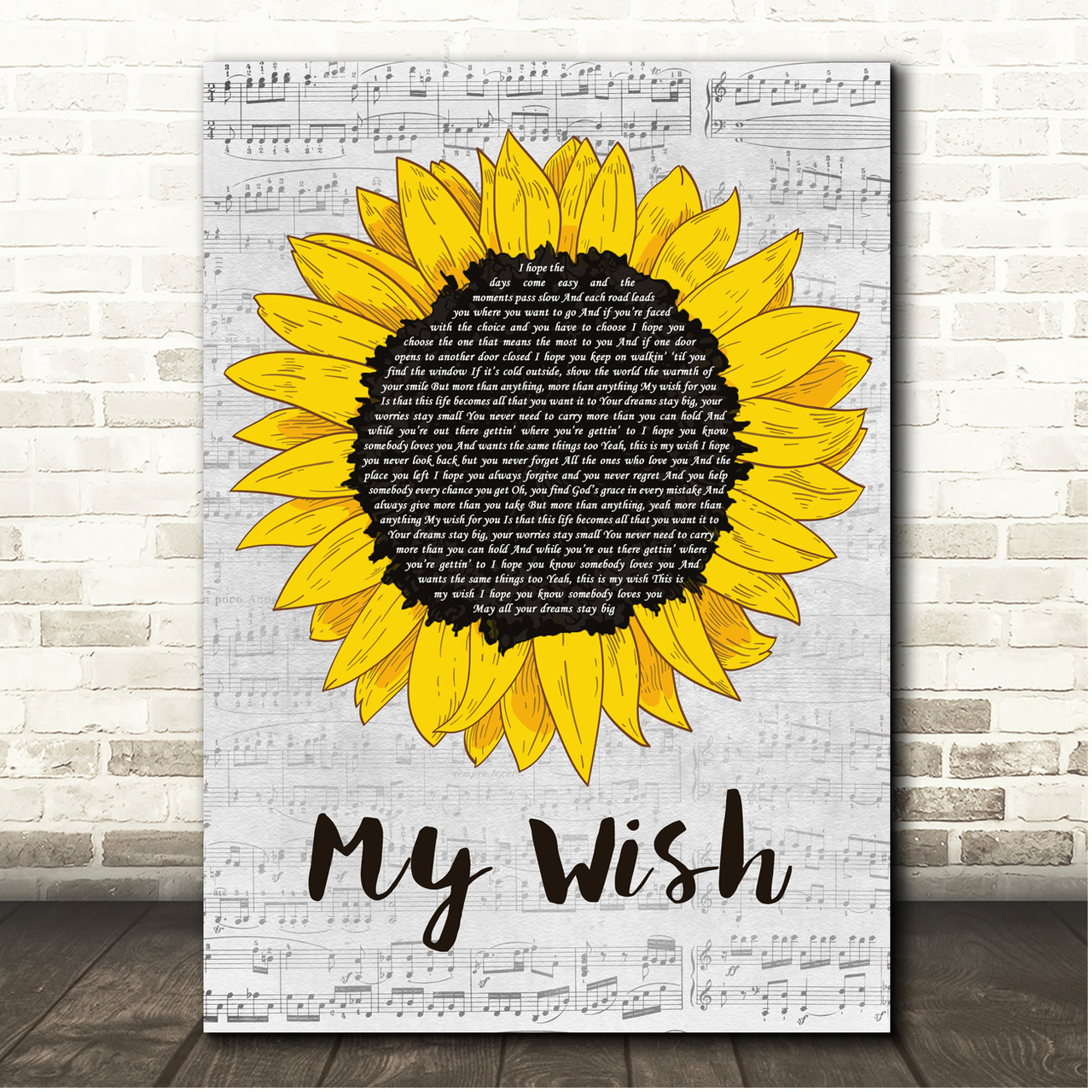  My Wish For You Lyrics Poster, Rascal Flatts