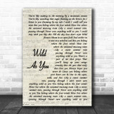 Cody Johnson Wild As You Script Heart Song Lyric Wall Art Print Song Lyric Designs But you belong where the four winds blow out where the untamed mustang roam like a sweet summer rain, passing through never seen anything wild as you. cody johnson wild as you script heart song lyric wall art print