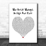 Janet Jackson The Best Things In Life Are Free Black Heart Song Lyric Wall Art Print Song Lyric Designs