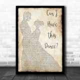 Zac Efron Vanessa Hudgens Can I Have This Dance Script Heart Song Lyric Print Song Lyric Designs