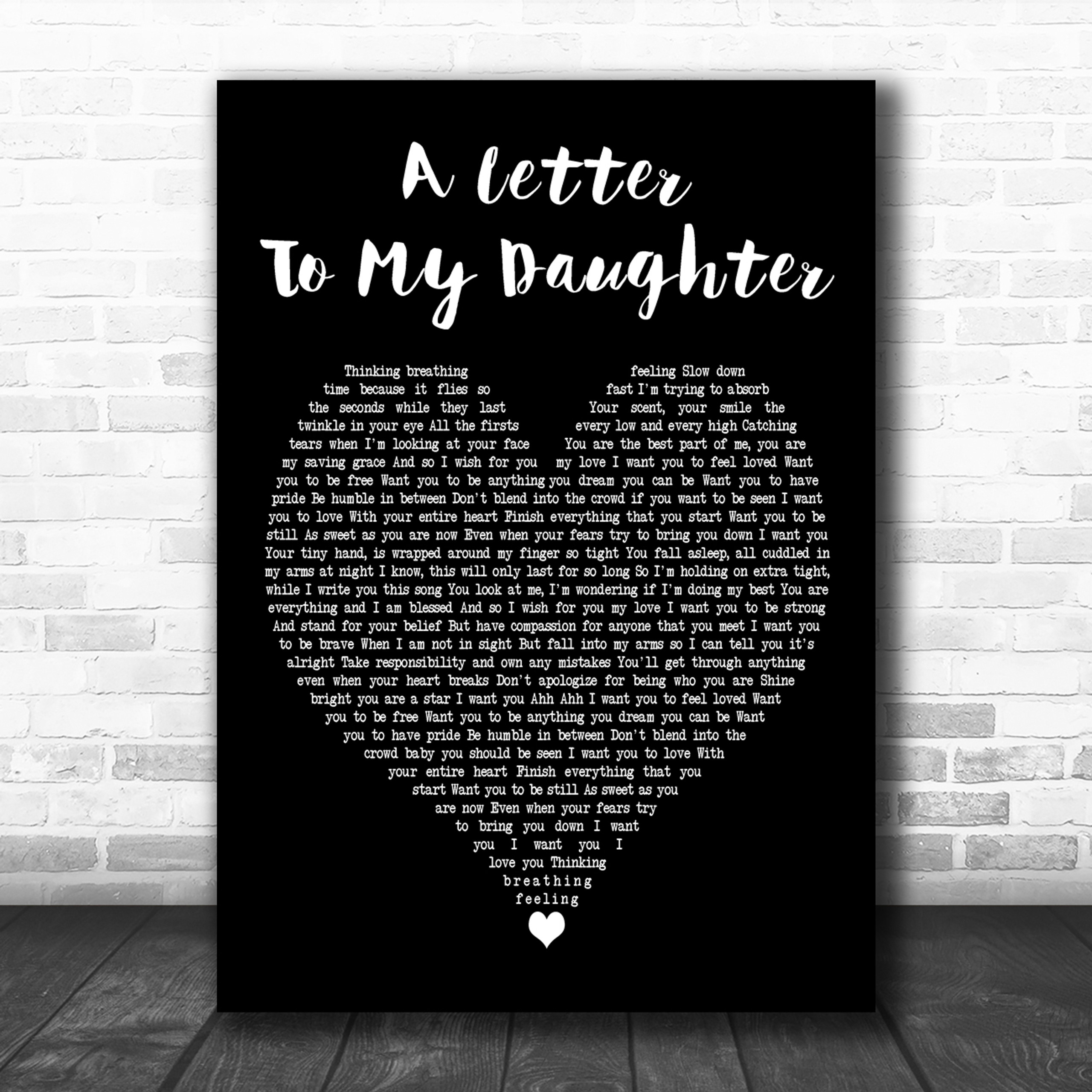 Kerri Brown A Letter to My Daughter Mother & Child Song Lyric Art Print Song Lyric Designs Kerri Brown A Letter to My Daughter Mother & Child Song Lyric Art Print Song Lyric Designs