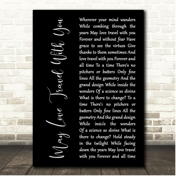 Paul Weller May Love Travel With You Black Script Song Lyric Print