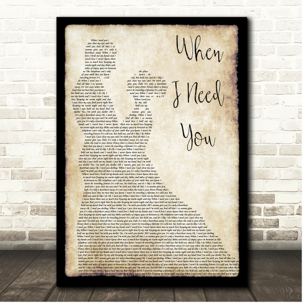 Leo Sayer When I Need You Couple Dancing Song Lyric Print