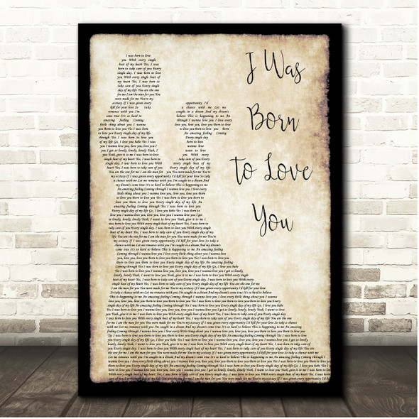 Queen I Was Born To Love You Couple Dancing Song Lyric Print