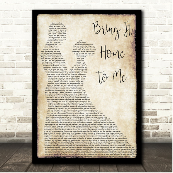 Sam Cooke Bring It Home To Me Couple Dancing Song Lyric Print