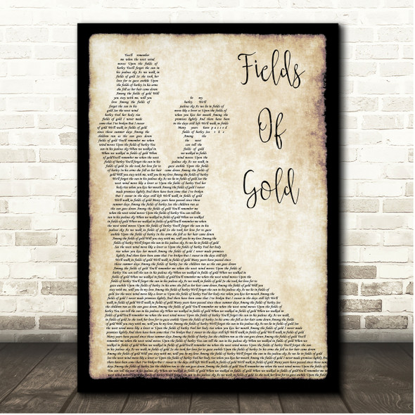 Sting Fields Of Gold Couple Dancing Song Lyric Print