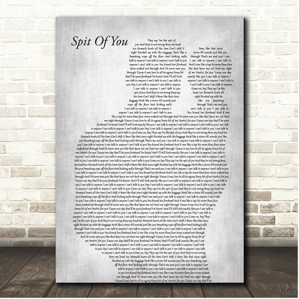 Sam Fender Spit Of You Father & Baby Grey Song Lyric Print