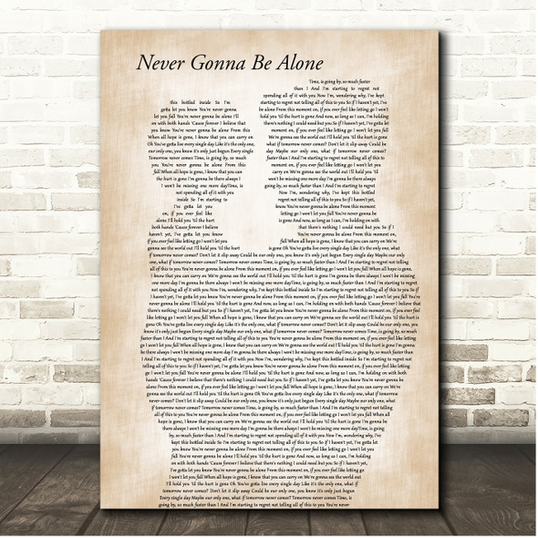 Nickelback Never Gonna Be Alone Father & Child Song Lyric Print