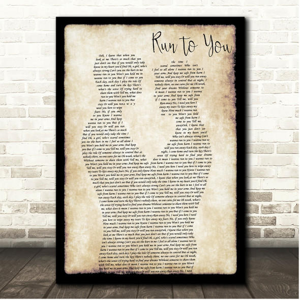 Whitney Houston Run To You Gay Couple Dancing Song Lyric Print