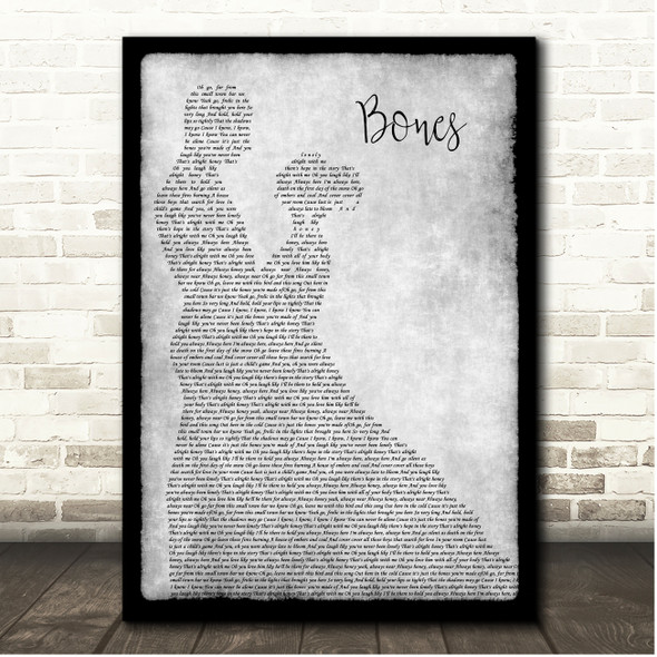 Ben Howard Bones Grey Couple Dancing Song Lyric Print
