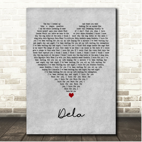 Johnny Clegg Dela Grey Heart Song Lyric Print