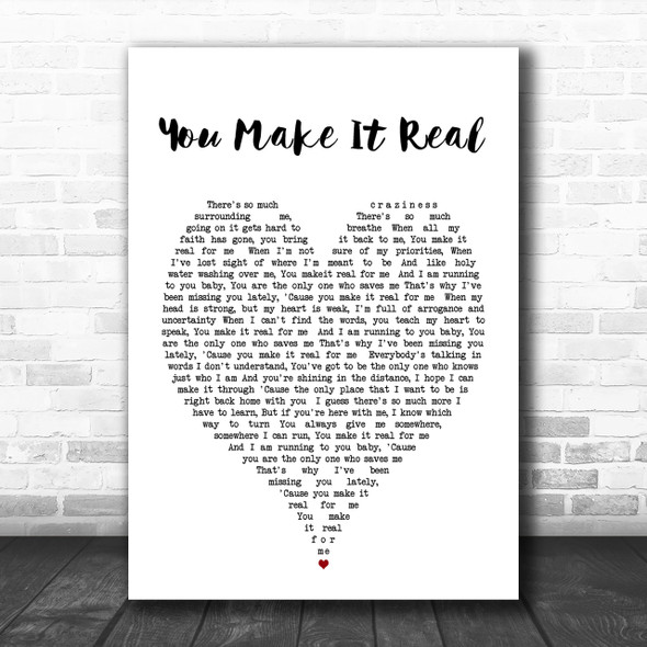 You Make It Real James Morrison Heart Song Lyric Music Wall Art Print