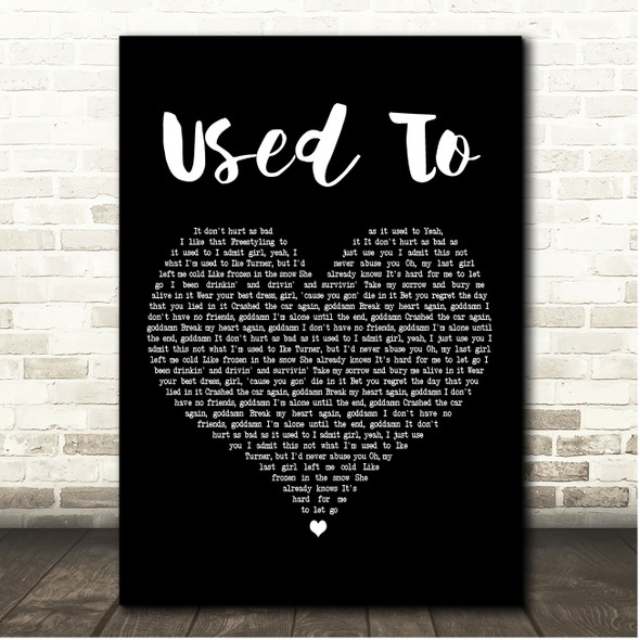 Juice WRLD Used To Black Heart Song Lyric Print