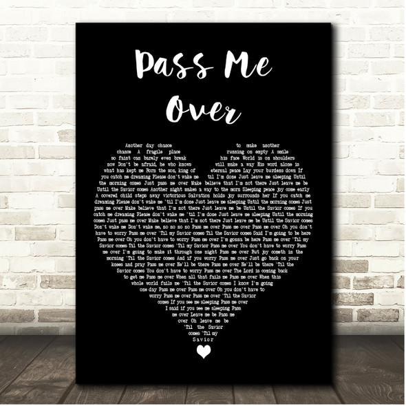 Anthony Hamilton Pass Me Over Black Heart Song Lyric Print