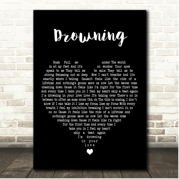 Armin van Buuren Drowning Black Heart Song Lyric Print