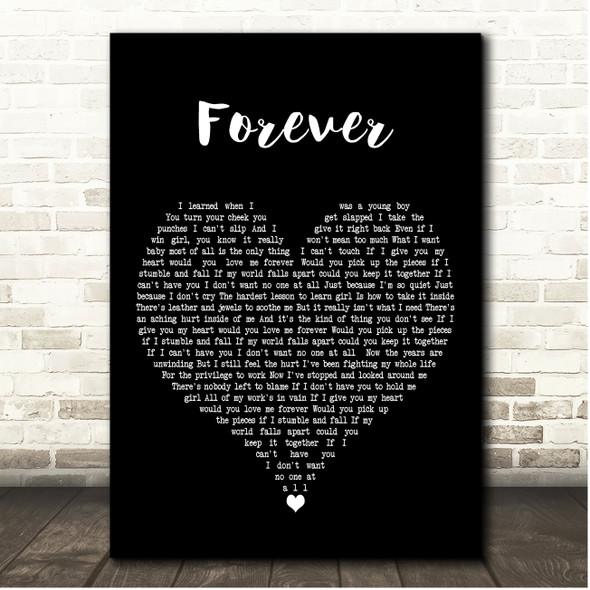 Little Steven & The Disciples of Soul Forever Black Heart Song Lyric Print