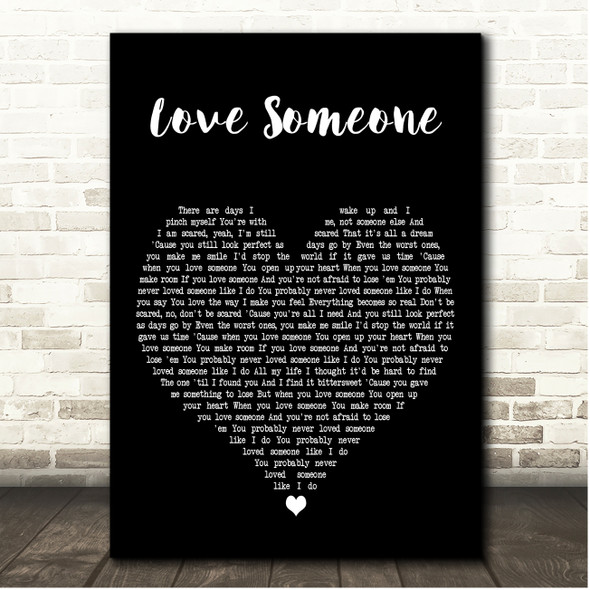 Lukas Graham Love Someone Black Heart Song Lyric Print