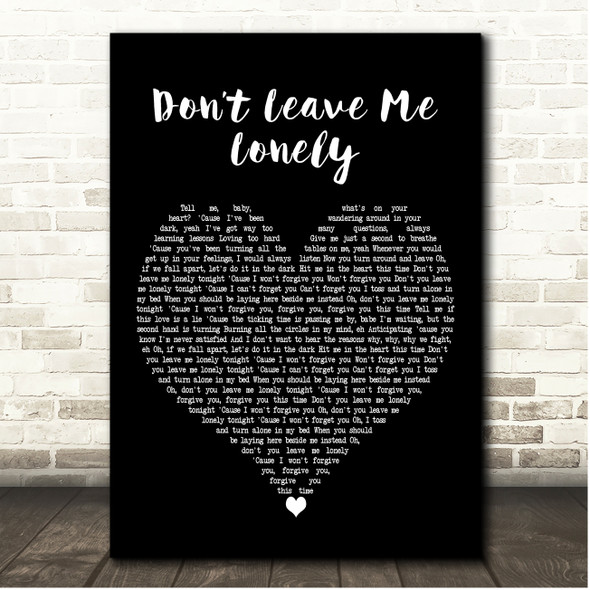 Mark Ronson Dont Leave Me Lonely Black Heart Song Lyric Print