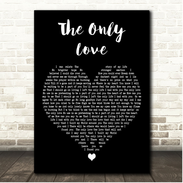 Bee Gees The Only Love Black Heart Song Lyric Print