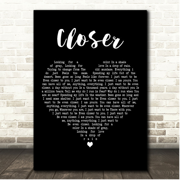 Shawn McDonald Closer Black Heart Song Lyric Print