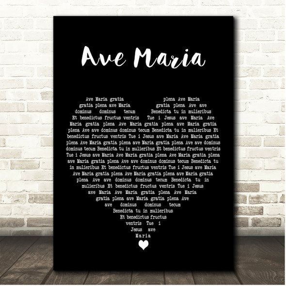 Connie Francis Ave Maria Black Heart Song Lyric Print