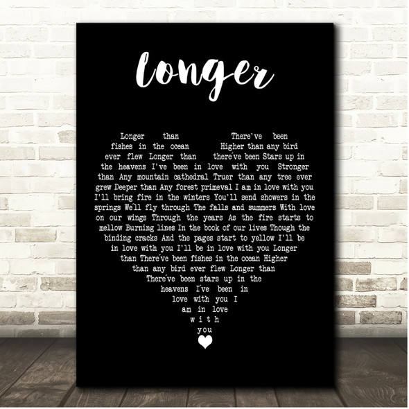 Dan Fogelberg Longer Black Heart Song Lyric Print