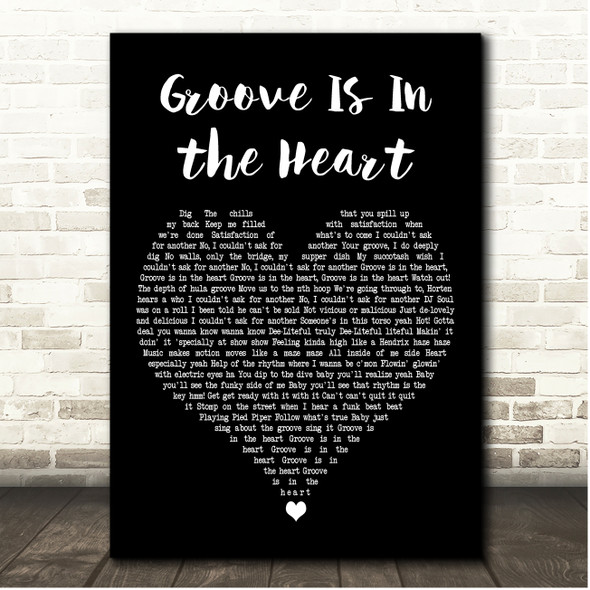 Deee-Lite Groove Is In the Heart Black Heart Song Lyric Print