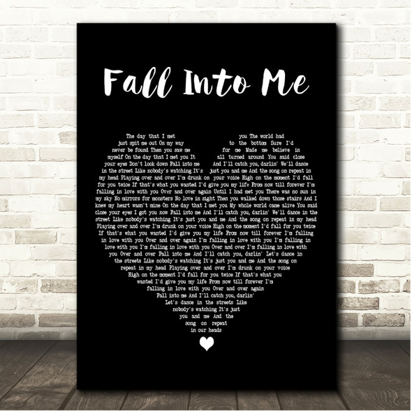 Forest Blakk Fall Into Me Black Heart Song Lyric Print