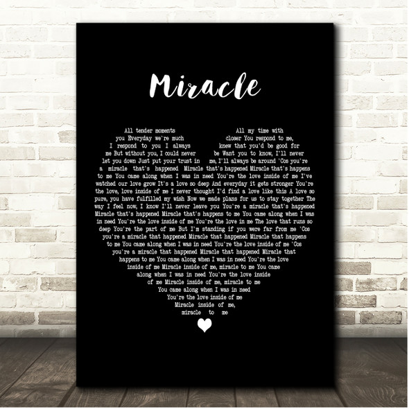 Gabrielle Miracle Black Heart Song Lyric Print