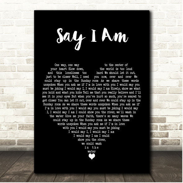 Gavin DeGraw Say I Am Black Heart Song Lyric Print