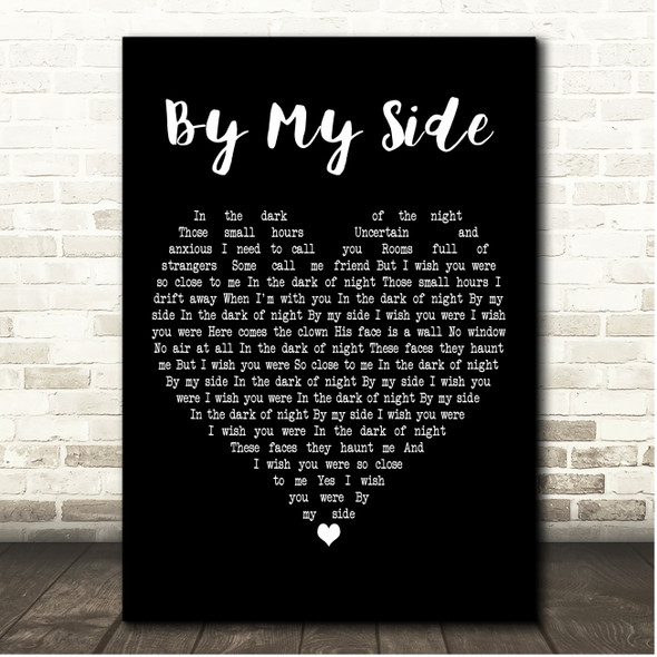 INXS By My Side Black Heart Song Lyric Print