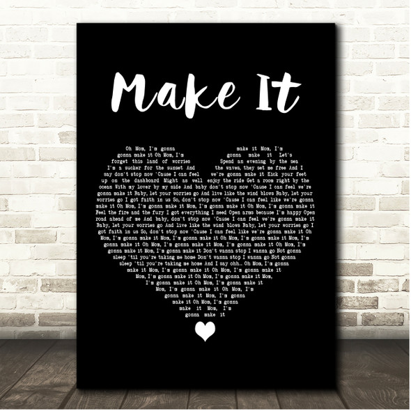 Jake Reese Make It Black Heart Song Lyric Print