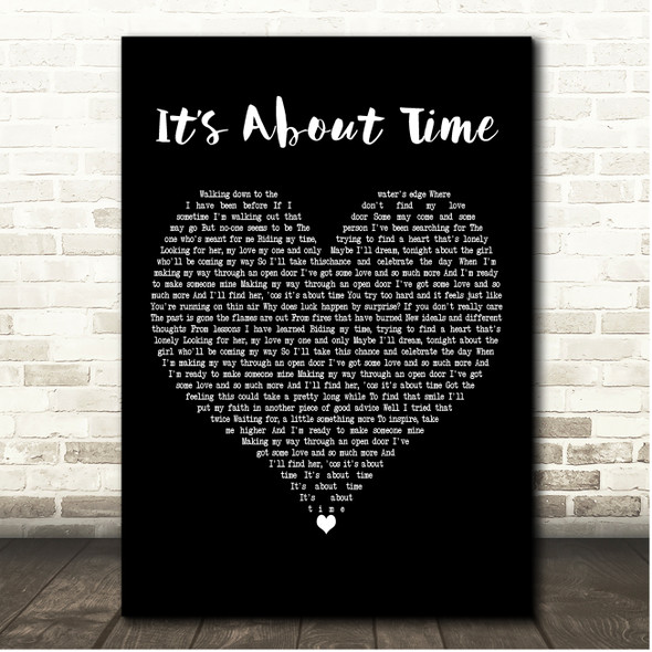 Jamie Cullum Its About Time Black Heart Song Lyric Print